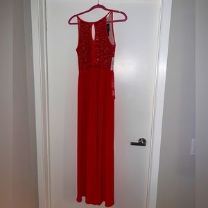 Red Gown- Holiday/Wedding Guest Dress